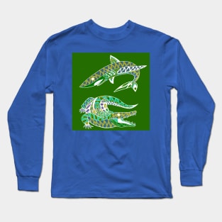 shark and lizard crocodile Long Sleeve T-Shirt